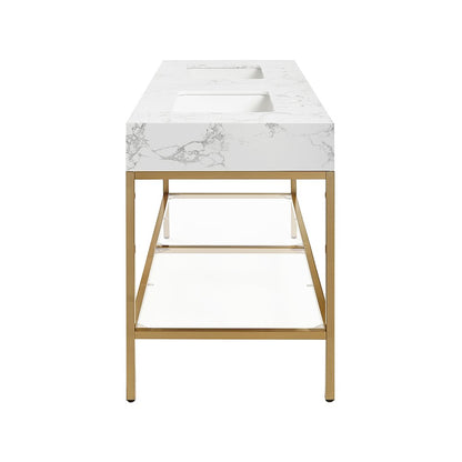 Marmo White Engineered Marble Bathroom Vanity