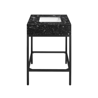 Marmo Black Engineered Marble Bathroom Vanity