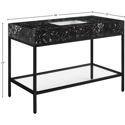 Marmo Black Engineered Marble Bathroom Vanity