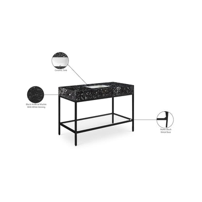 Marmo Black Engineered Marble Bathroom Vanity