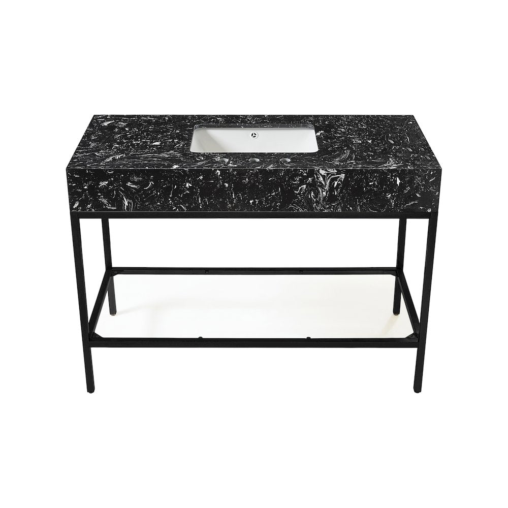 Marmo Black Engineered Marble Bathroom Vanity
