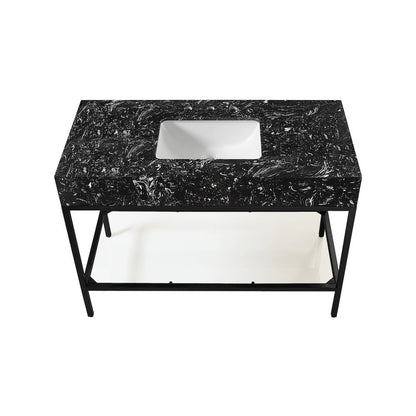 Marmo Black Engineered Marble Bathroom Vanity