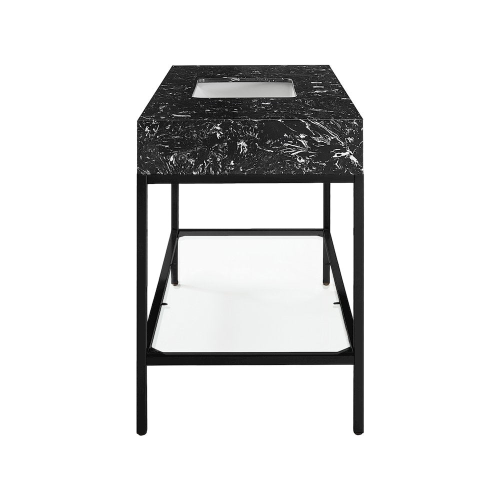 Marmo Black Engineered Marble Bathroom Vanity