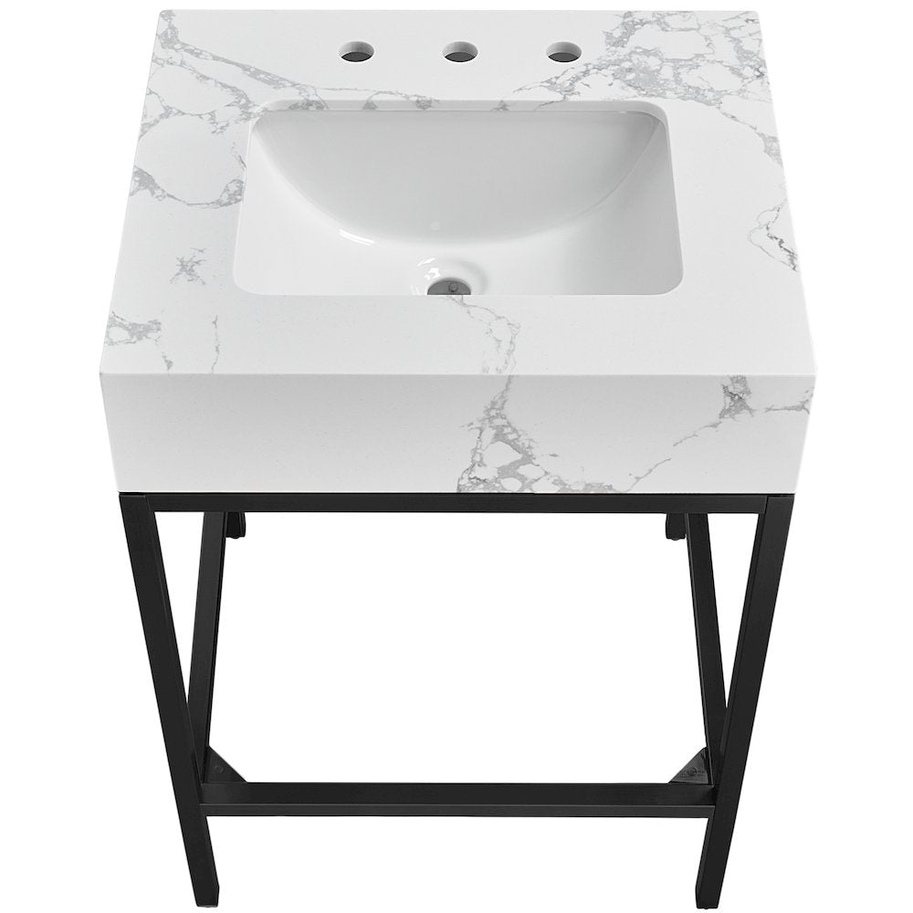 Marmo White Engineered Marble Bathroom Vanity