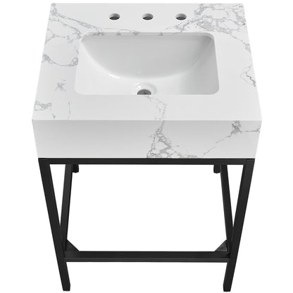 Marmo White Engineered Marble Bathroom Vanity
