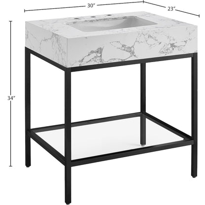 Marmo Black Engineered Marble Bathroom Vanity