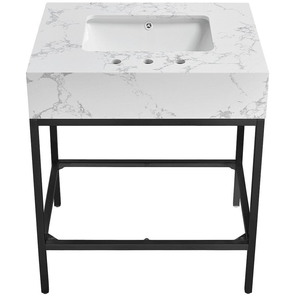 Marmo Black Engineered Marble Bathroom Vanity