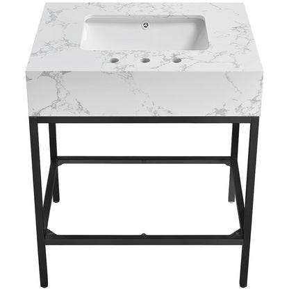 Marmo Black Engineered Marble Bathroom Vanity