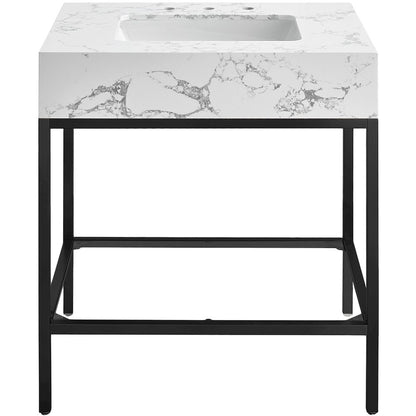 Marmo Black Engineered Marble Bathroom Vanity