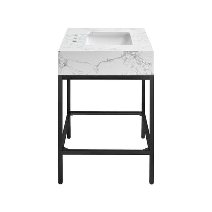 Marmo Black Engineered Marble Bathroom Vanity