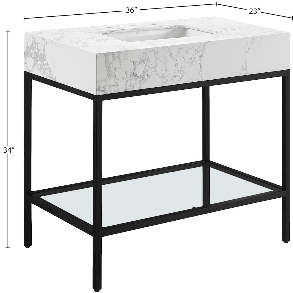 Marmo White Engineered Marble Bathroom Vanity