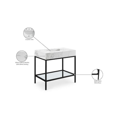 Marmo White Engineered Marble Bathroom Vanity