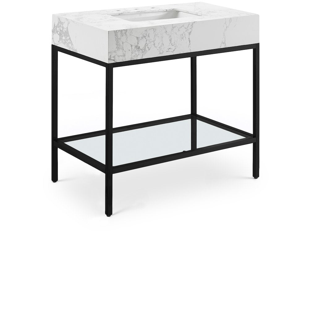Marmo White Engineered Marble Bathroom Vanity