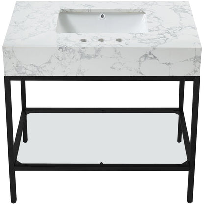 Marmo White Engineered Marble Bathroom Vanity