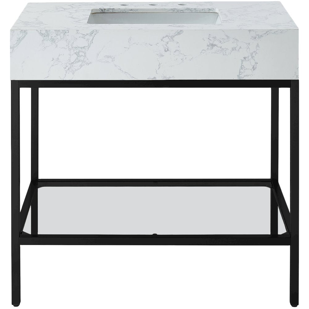 Marmo White Engineered Marble Bathroom Vanity