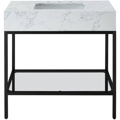 Marmo White Engineered Marble Bathroom Vanity