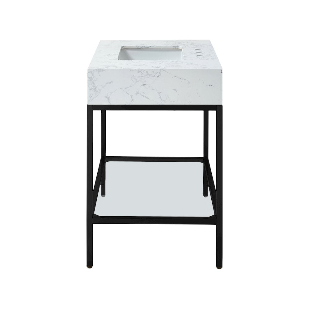 Marmo White Engineered Marble Bathroom Vanity