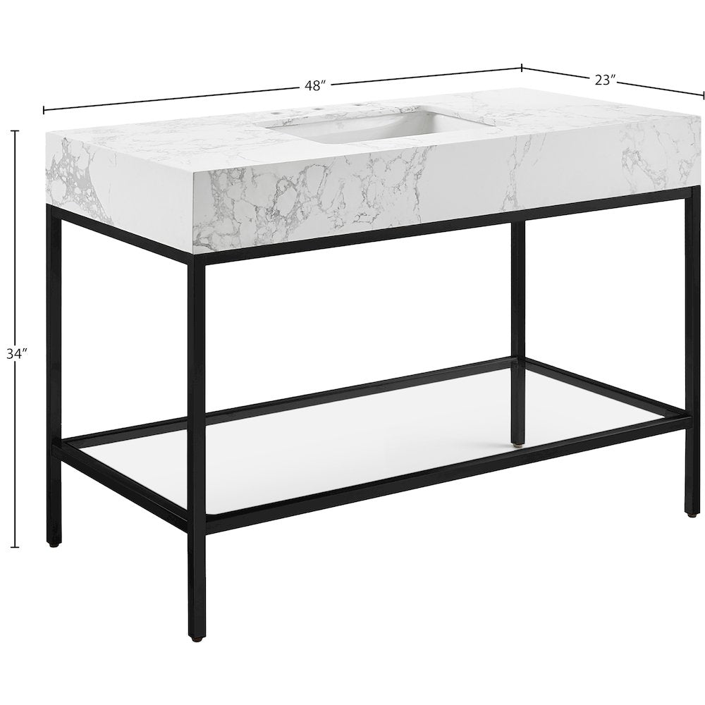 Marmo White Engineered Marble Bathroom Vanity