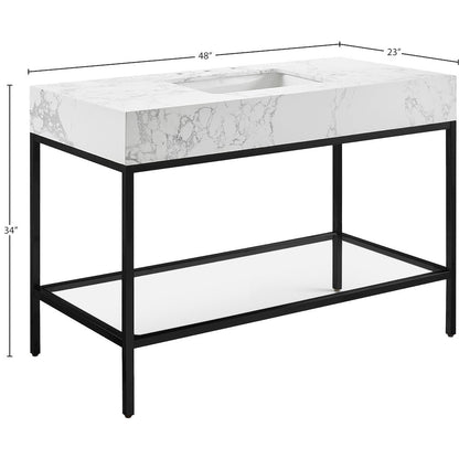 Marmo White Engineered Marble Bathroom Vanity