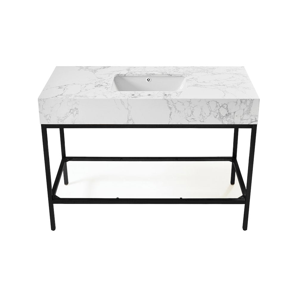 Marmo White Engineered Marble Bathroom Vanity