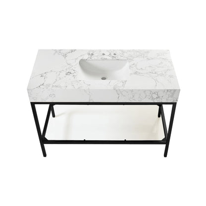 Marmo White Engineered Marble Bathroom Vanity
