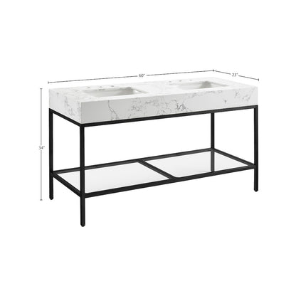 Marmo White Engineered Marble Bathroom Vanity