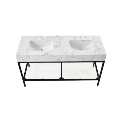Marmo White Engineered Marble Bathroom Vanity