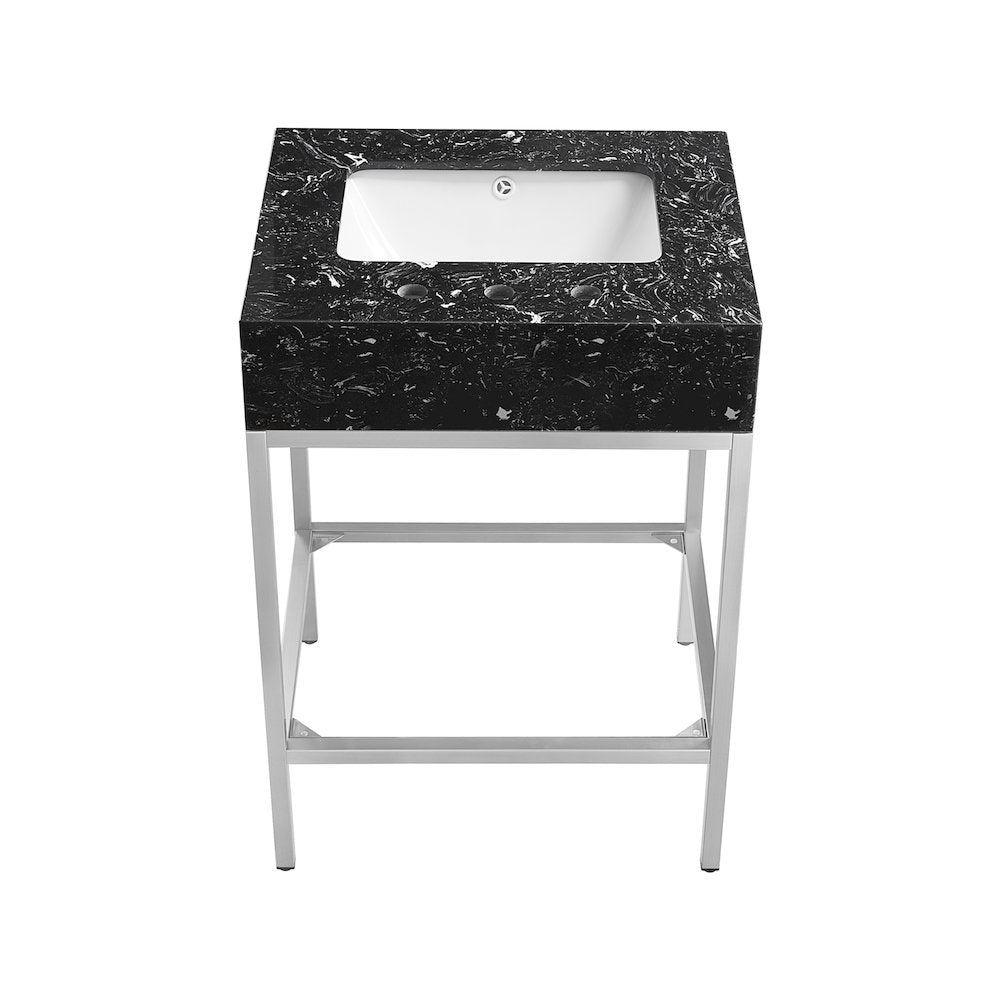 Marmo Black Engineered Marble Bathroom Vanity
