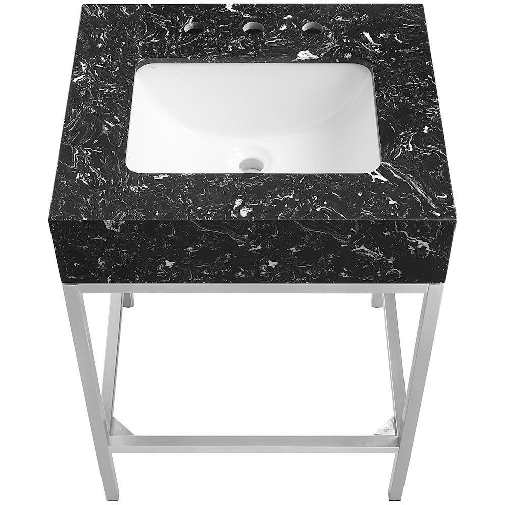 Marmo Black Engineered Marble Bathroom Vanity