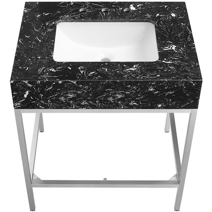 Marmo White Engineered Marble Bathroom Vanity