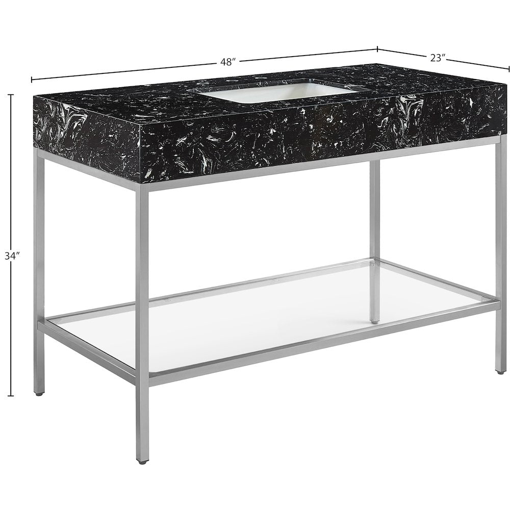 Marmo Black Engineered Marble Bathroom Vanity