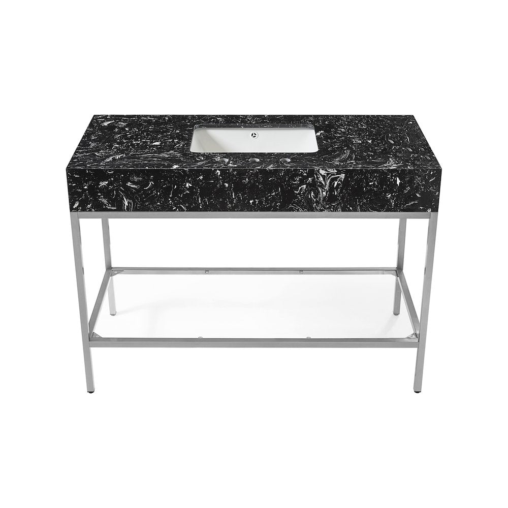 Marmo Black Engineered Marble Bathroom Vanity