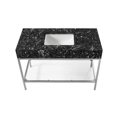 Marmo Black Engineered Marble Bathroom Vanity