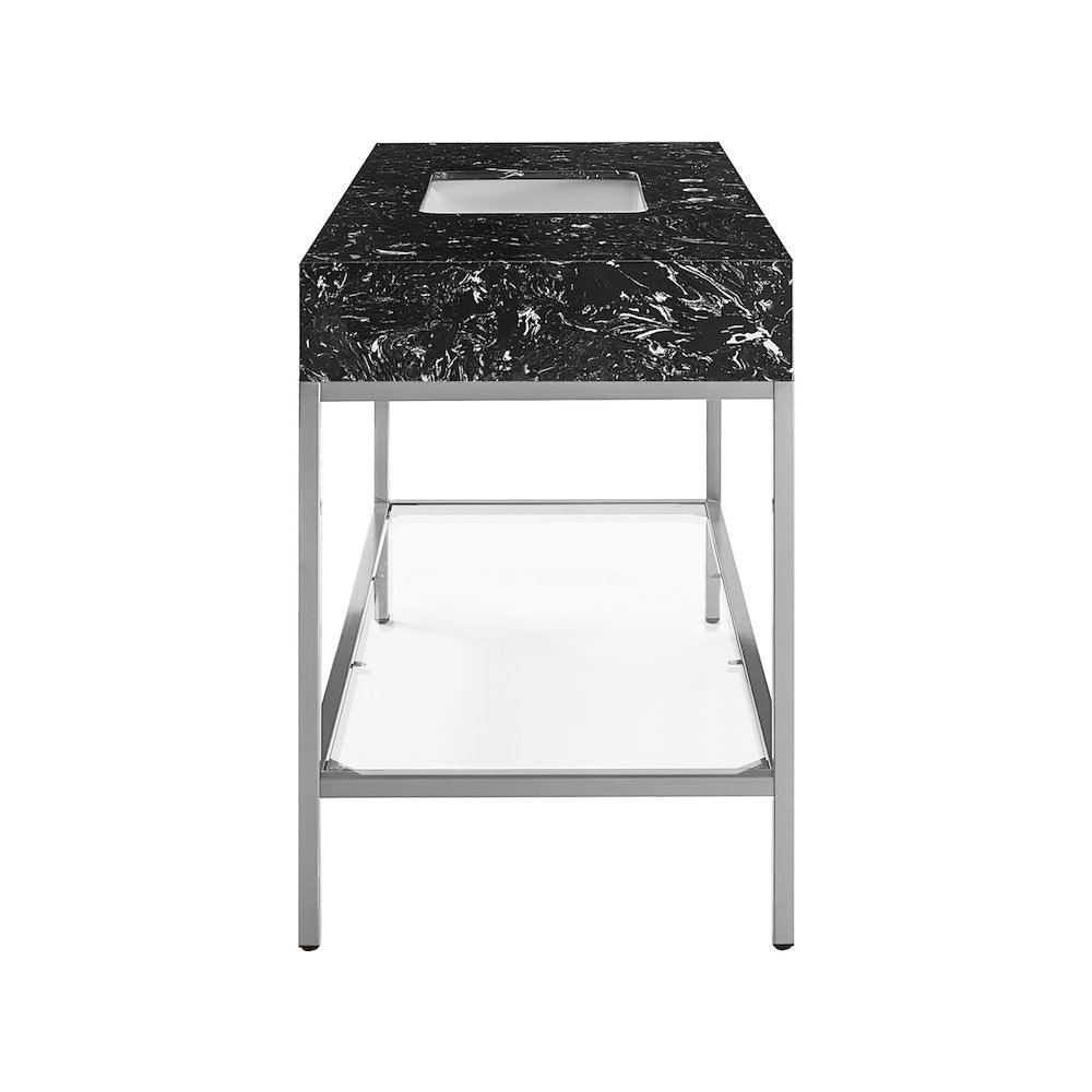 Marmo Black Engineered Marble Bathroom Vanity
