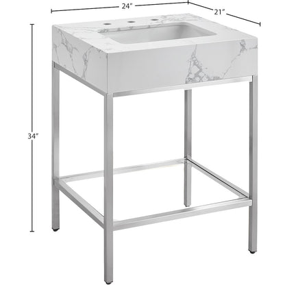 Marmo White Engineered Marble Bathroom Vanity