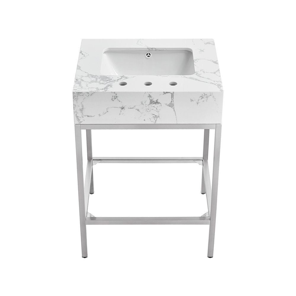 Marmo White Engineered Marble Bathroom Vanity