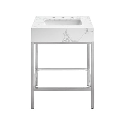 Marmo White Engineered Marble Bathroom Vanity