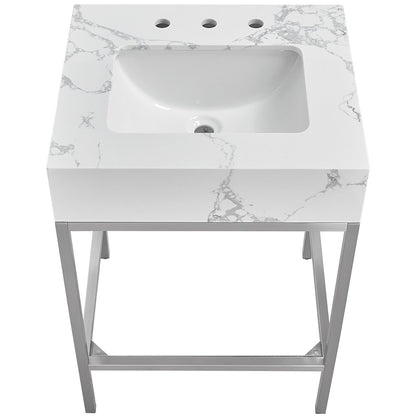 Marmo White Engineered Marble Bathroom Vanity