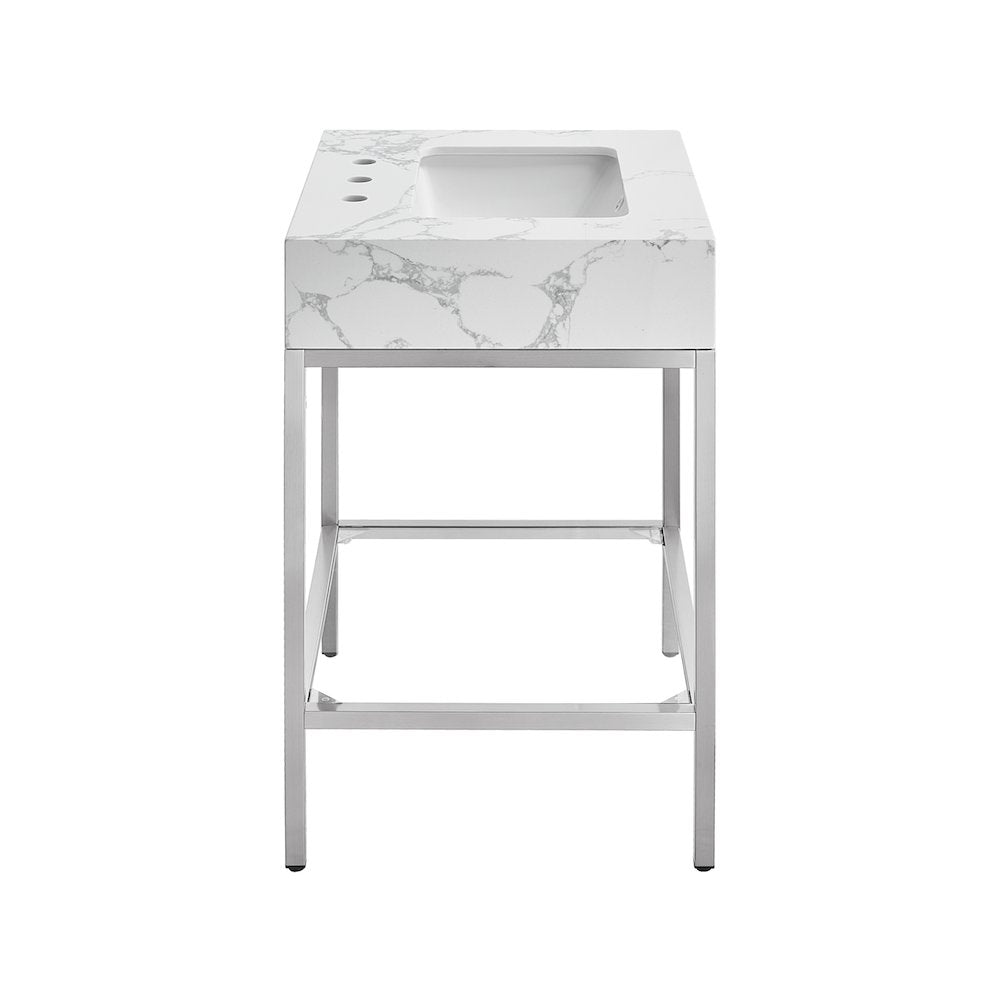 Marmo White Engineered Marble Bathroom Vanity