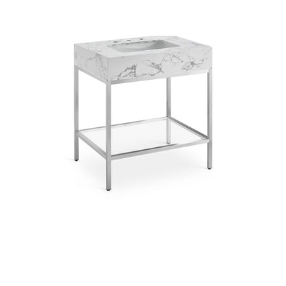 Marmo White Engineered Marble Bathroom Vanity