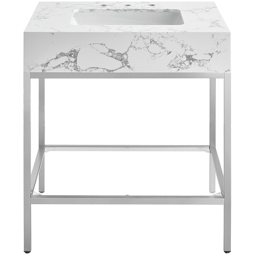 Marmo White Engineered Marble Bathroom Vanity