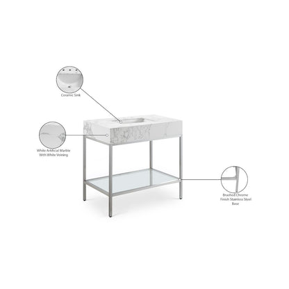 Marmo White Engineered Marble Bathroom Vanity