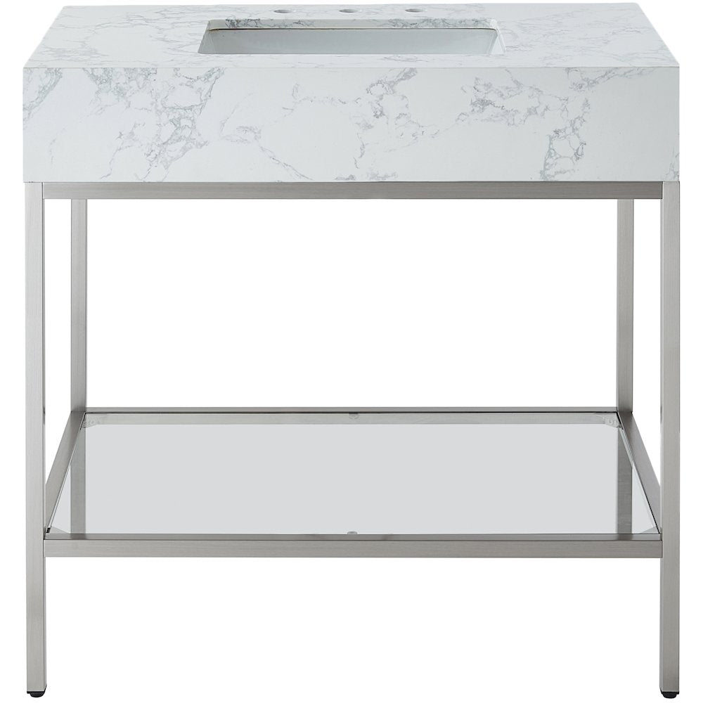 Marmo White Engineered Marble Bathroom Vanity