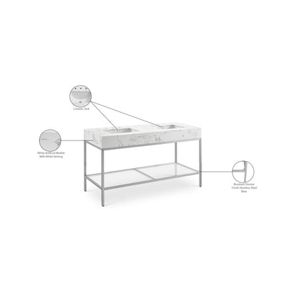 Marmo White Engineered Marble Bathroom Vanity