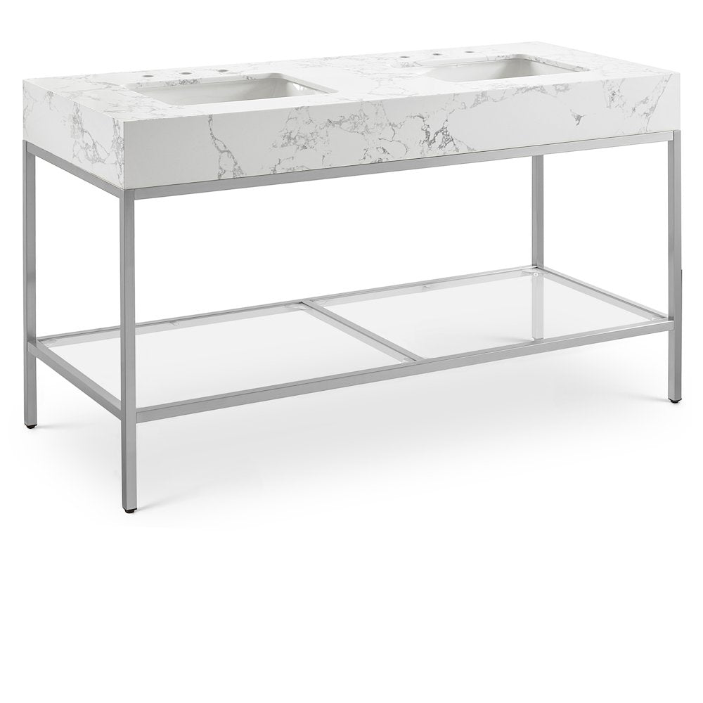 Marmo White Engineered Marble Bathroom Vanity