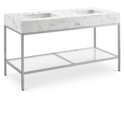 Marmo White Engineered Marble Bathroom Vanity