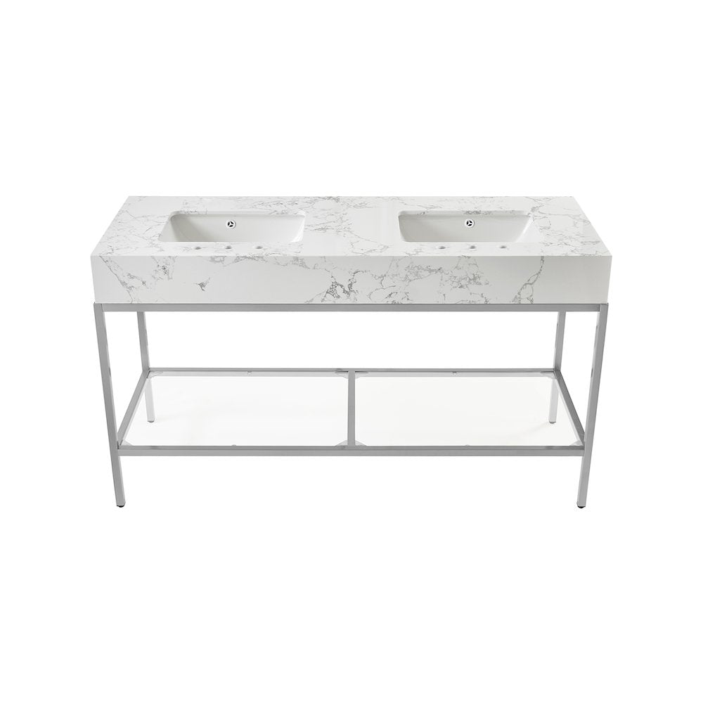 Marmo White Engineered Marble Bathroom Vanity