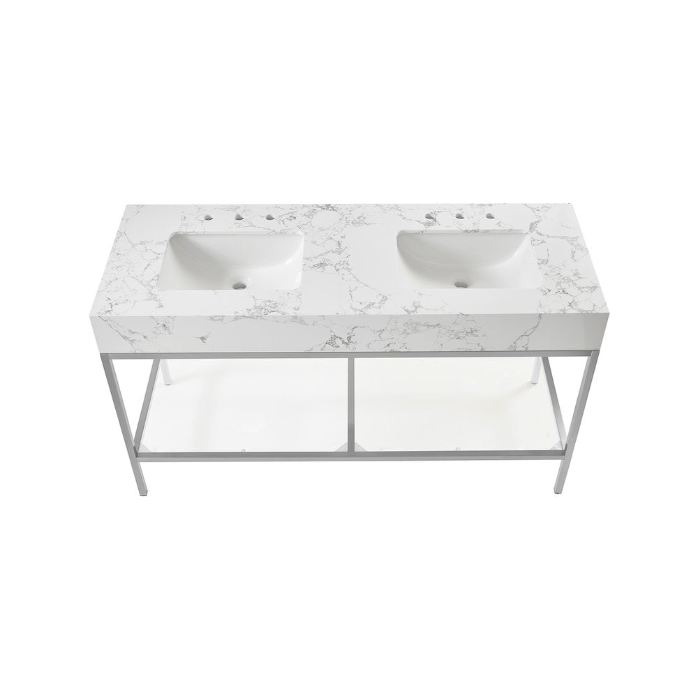 Marmo White Engineered Marble Bathroom Vanity
