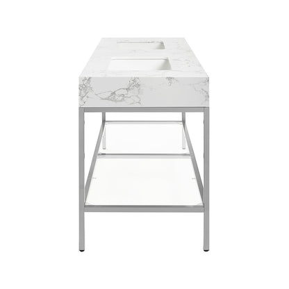 Marmo White Engineered Marble Bathroom Vanity