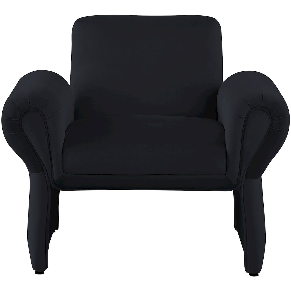 Fleurette Black Velvet Accent Chair